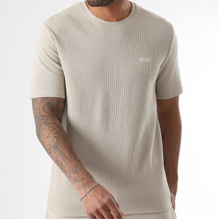 BOSS - Ensemble Tee Shirt Et Short Jogging Waffle 50535891 50535884 Beige